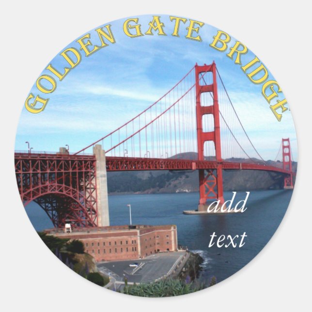Golden Gate Bridge Runder Aufkleber (Vorderseite)