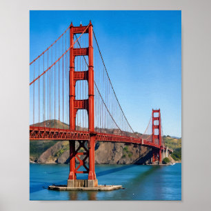 Golden Gate Bridge San Francisco Aquarell Poster