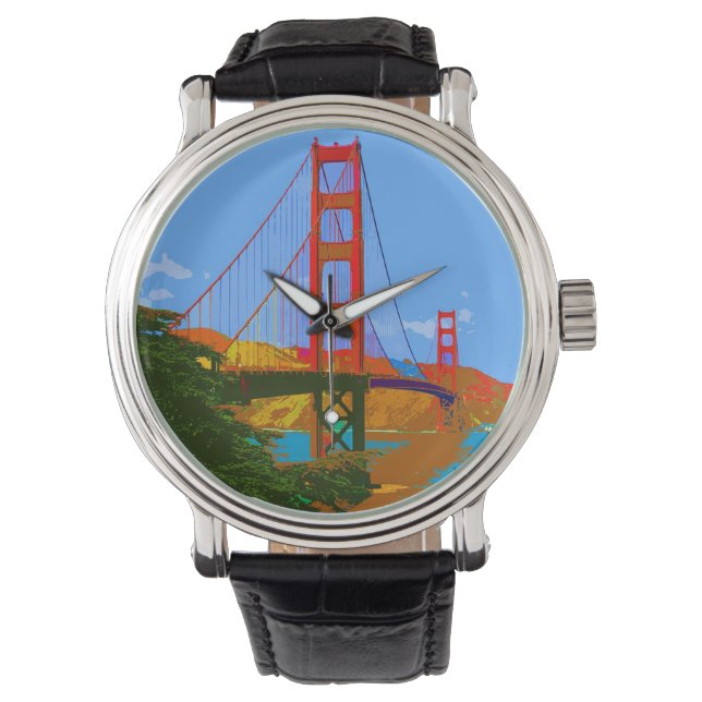 Golden Gate Bridge San Francisco Armbanduhr (Vorderseite)