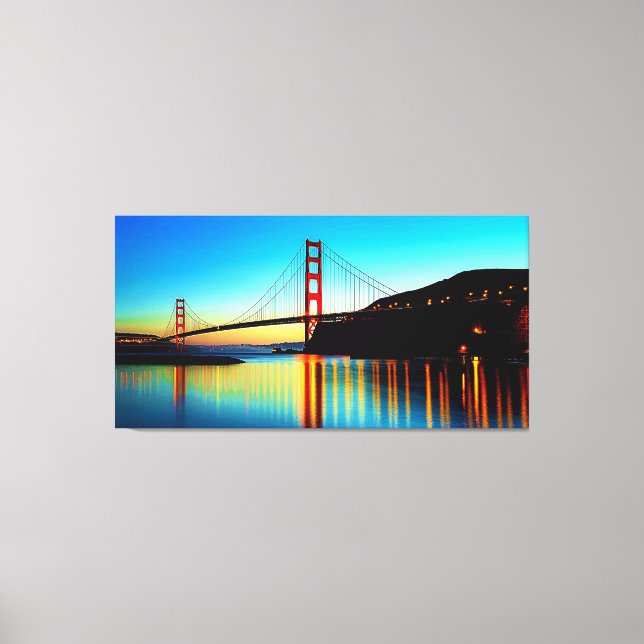 Golden Gate Bridge, San Francisco, CA at Sunset Leinwanddruck (Vorderseite)