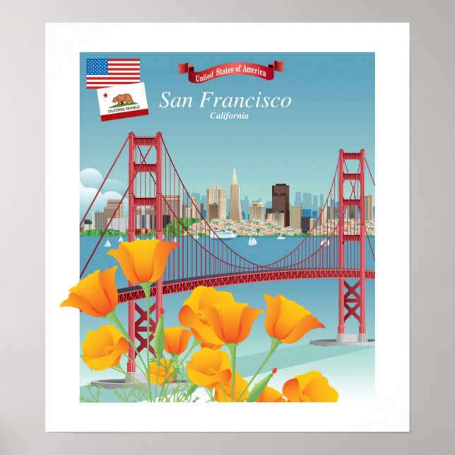 Golden Gate Bridge | San Francisco, CA Poster (Vorne)