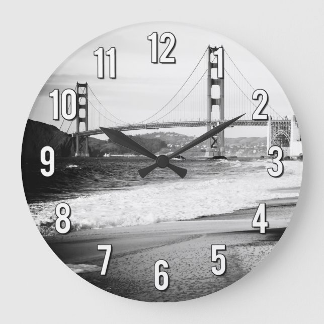 Golden gate bridge, San Francisco Große Wanduhr (Vorderseite)