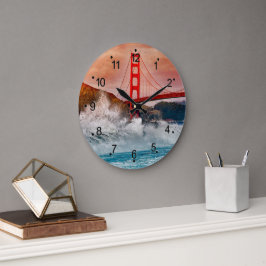 Golden Gate Bridge San Francisco Große Wanduhr
