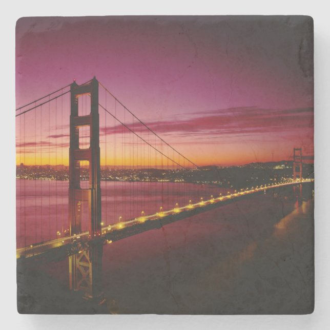 Golden Gate Bridge, San Francisco, Kalifornien, 5 Steinuntersetzer (Vorderseite)