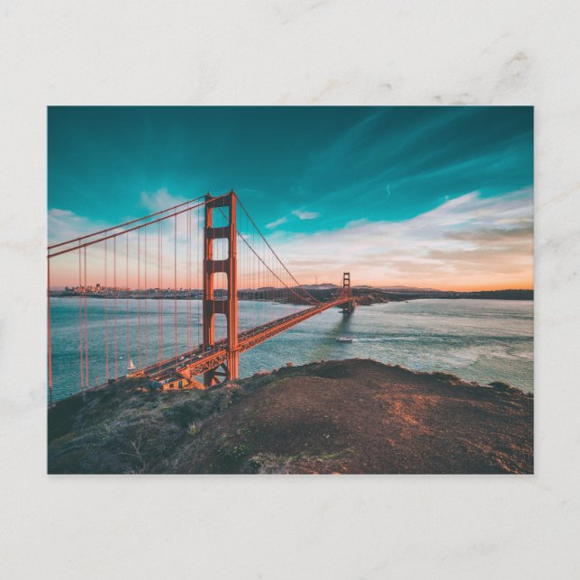 GOLDEN GATE BRIDGE, SAN FRANCISCO, KALIFORNIEN POSTKARTE (Vorderseite)