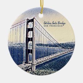 Golden Gate Bridge San Francisco Keramik Ornament