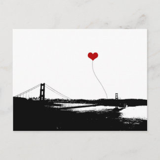 Golden Gate Bridge San Francisco Lover Postkarte