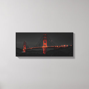 Golden Gate Bridge, San Francisco Night Time Leinwanddruck