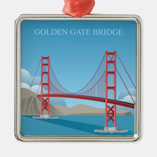 Golden gate bridge | San Francisco Ornament Aus Metall (Vorne)