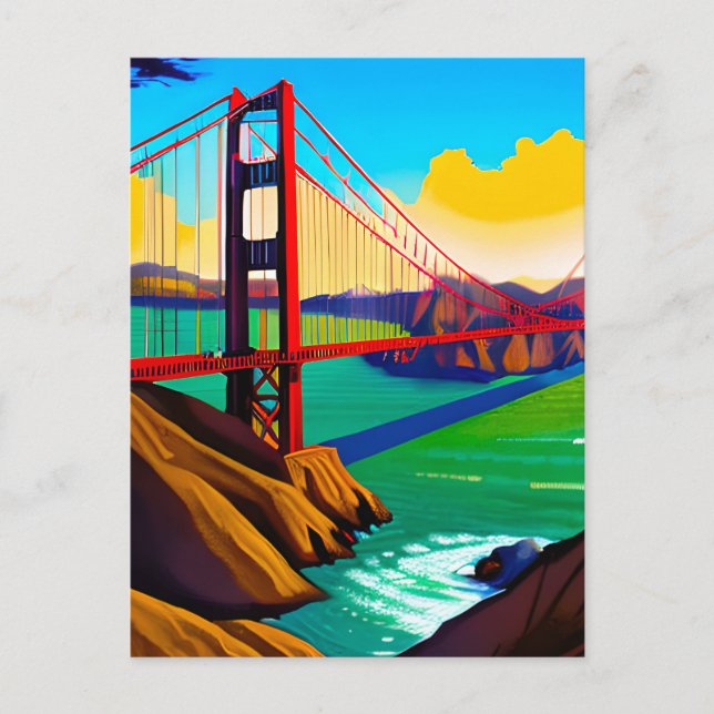 Golden Gate Bridge, San Francisco Postkarte (Vorderseite)