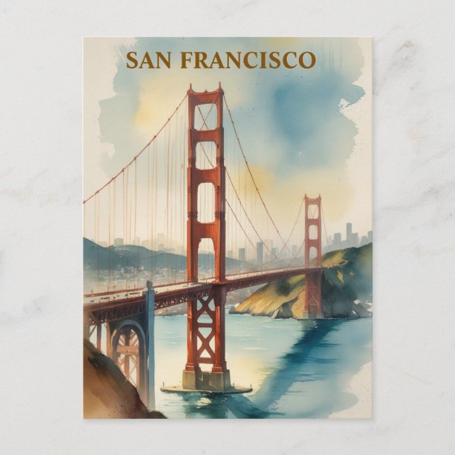 Golden Gate Bridge San Francisco Postkarte (Vorderseite)