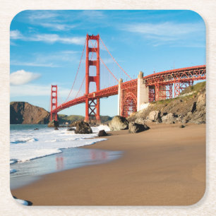 Golden gate bridge San Francisco Rechteckiger Pappuntersetzer