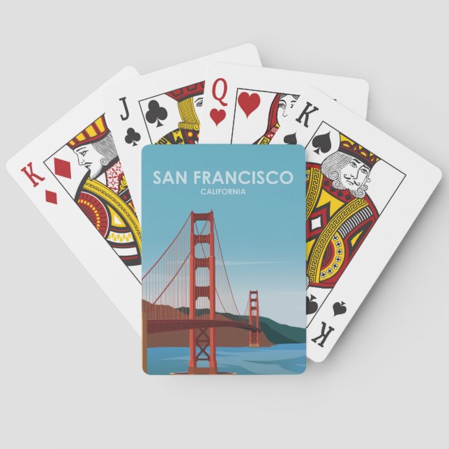 Golden Gate Bridge San Francisco Spielkarten (Rückseite)