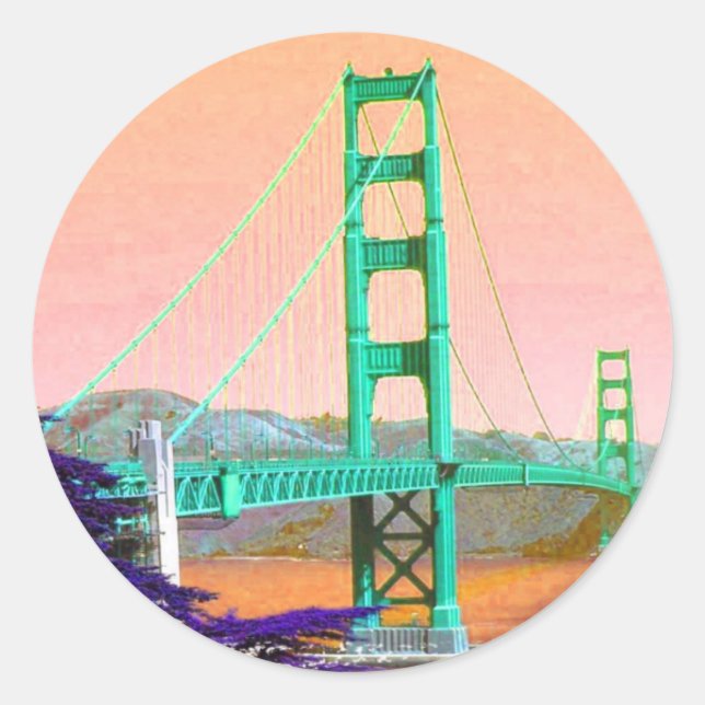 Golden Gate Bridge San Francisco Stickers (Vorderseite)