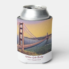 Golden Gate Bridge San Francisco Vintage Malerei Dosenkühler