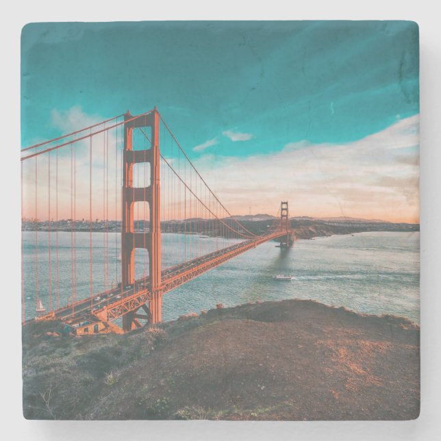 Golden Gate Bridge Steinuntersetzer (Vorderseite)