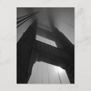 Golden Gate Bridge Tower in Fog - San Francisco Postkarte
