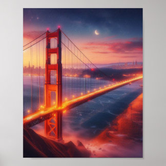 Golden Gate Bridge Travel Poster