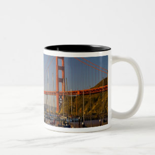 Golden Gate Bridge und San Francisco 2 Zweifarbige Tasse