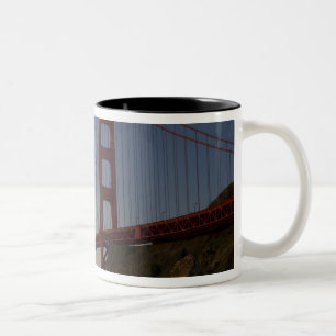 Golden Gate Bridge und San Francisco 3 Zweifarbige Tasse