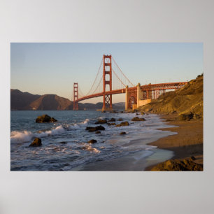 Golden gate bridge vom Bäcker-Strand Poster