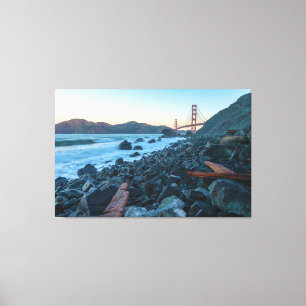 Golden Gate Bridge vom Rocky Marshall Beach Leinwanddruck