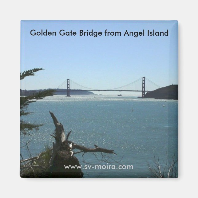 Golden Gate Bridge von Angel Island Magnet (Vorne)