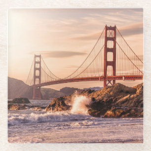 Golden Gate Bridge von Baker Beach Glasuntersetzer