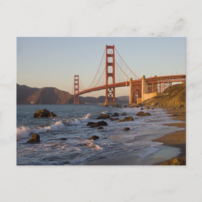 Golden Gate Bridge von Baker Beach Postkarte (Vorderseite)
