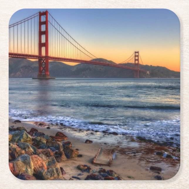 Golden gate bridge von San- Francisco Bayspur Rechteckiger Pappuntersetzer (Vorderseite)