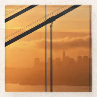 Golden gate bridge vor dem San Francisco Glasuntersetzer