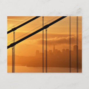 Golden Gate Bridge vor San Francisco Postkarte