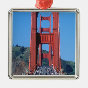 Golden Gate Brücke und San Francisco Bay Silbernes Ornament