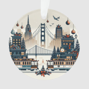 Golden Gate Holiday Magic San Francisco Weihnachte Ornament