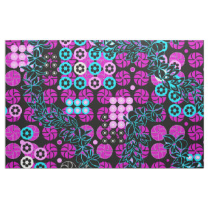 Golden Gate Park Retro psychedelisches Blumen Stoff