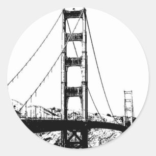 Golden Gate Runder Aufkleber