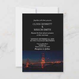 Golden Gate San Francisco Einladung zur Hochzeit