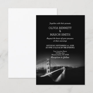 Golden Gate San Francisco Einladung zur Hochzeit