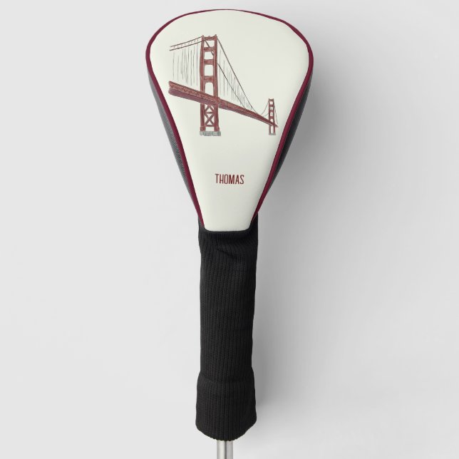 Golden Gate San Fransisco Golf im Tessin Golf Headcover (Vorderseite)