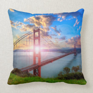 Golden Gate-Sonnenaufgang Kissen