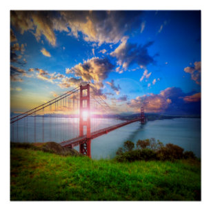 Golden Gate-Sonnenaufgang Poster