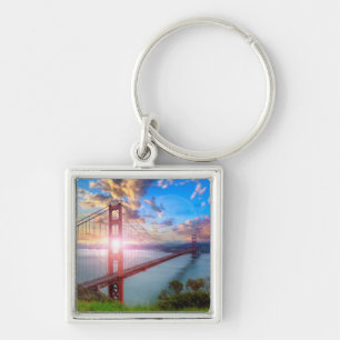 Golden Gate-Sonnenaufgang Schlüsselanhänger