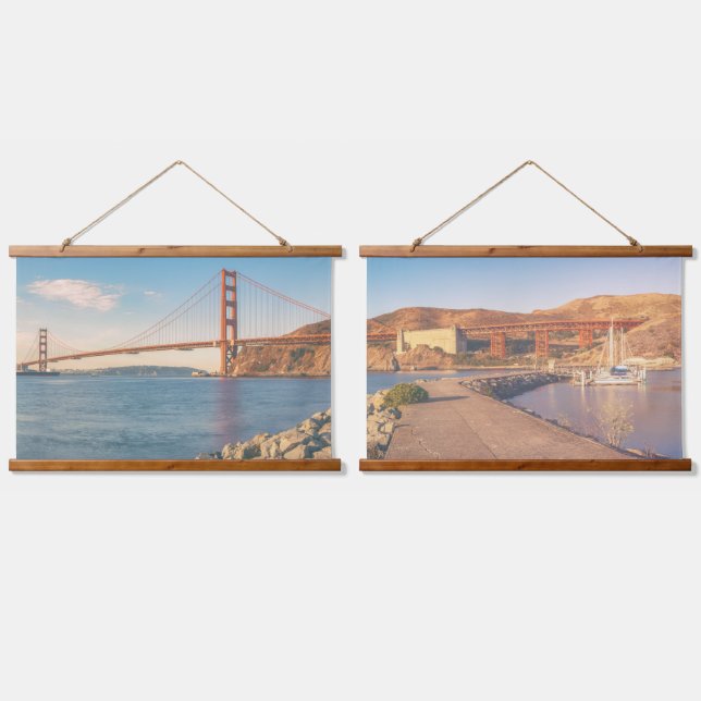 Golden Gate Wandteppich Mit Holzrahmen (Doppelt)