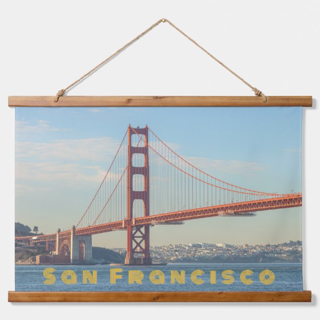 Golden Gate Wandteppich Mit Holzrahmen (Vorne)