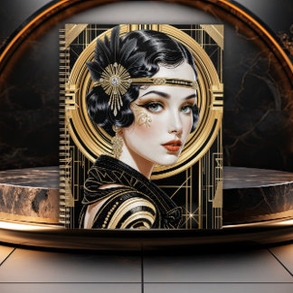 Golden Gatsby Glamour Art Deco
