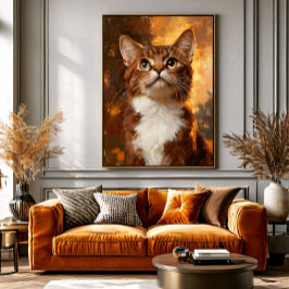 Golden Gaze Leinwanddruck