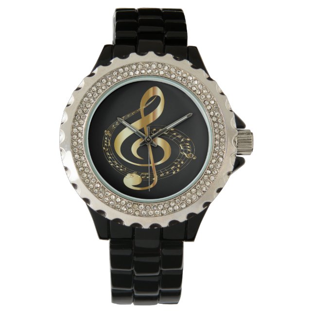 Golden Gclef Ladys Kristall Watch Armbanduhr (Vorderseite)
