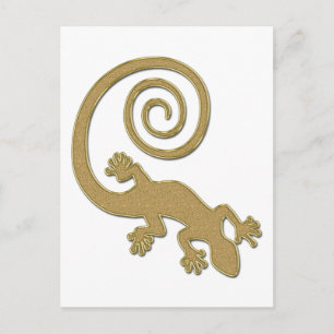 Golden Gecko Erstellen Sie Ihren eigenen Hinterg Postkarte