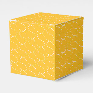 Golden gelb, mit weißem Buchstaben, w/initial anpa Geschenkschachtel