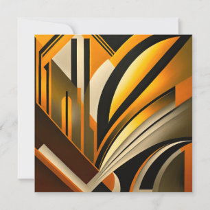 Golden Geometric Abstrakt Art Einladung